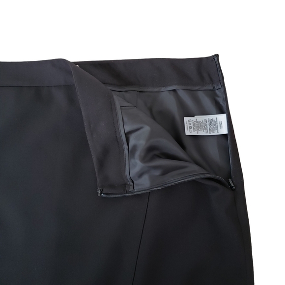 Laundry Shelli Segal Black Office Mini Skirt With Front Slit - Picture 6 of 10